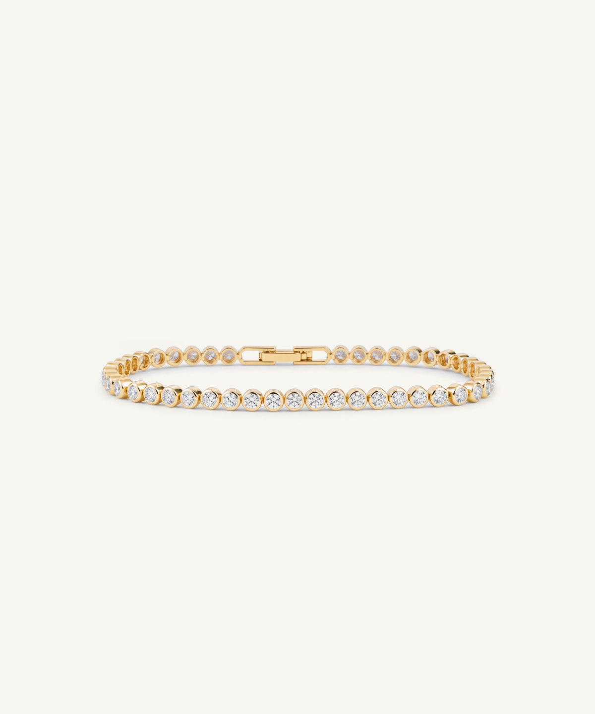 Yellow Gold | Lab Grown Diamond Bezel Tennis Bracelet
