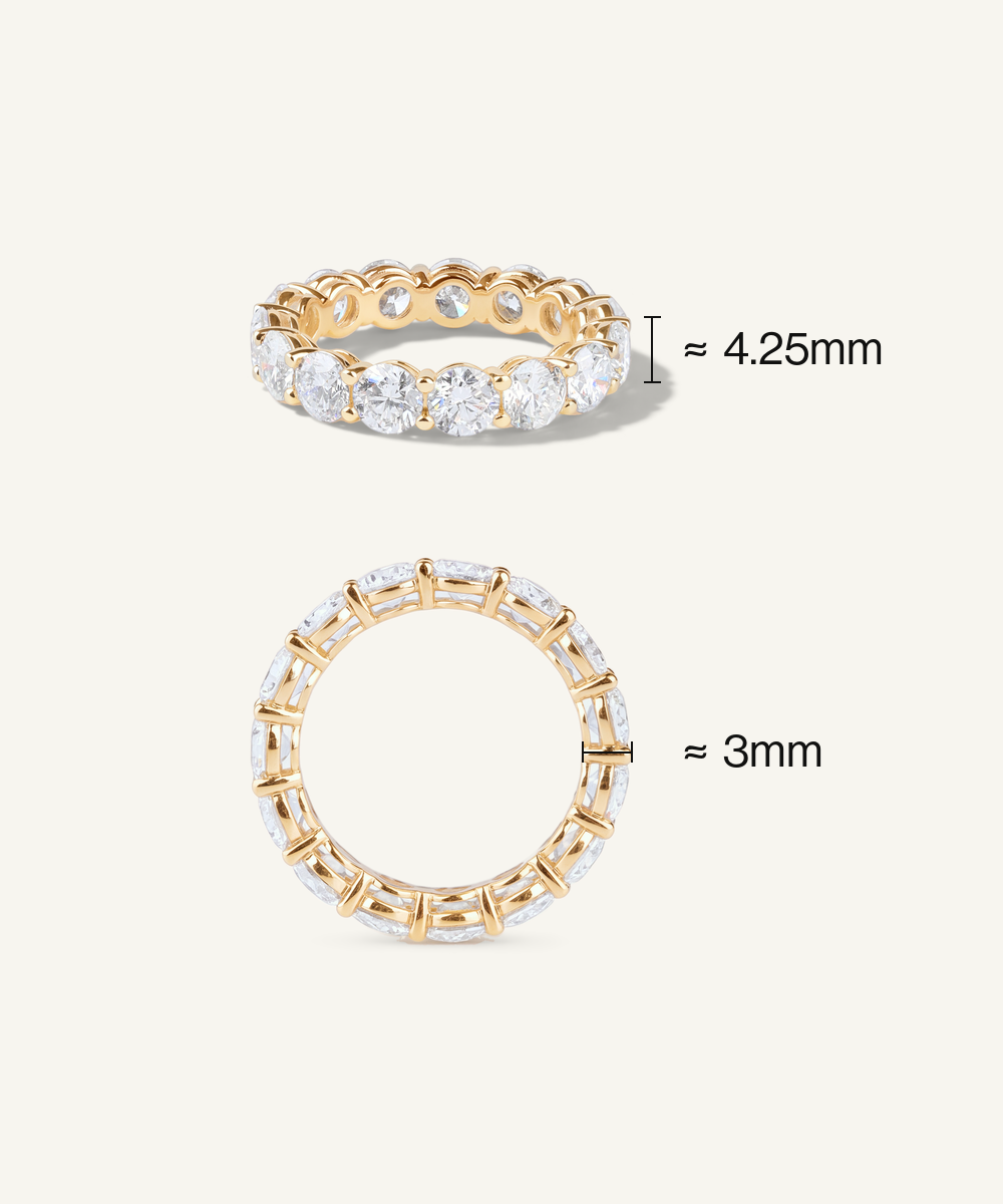 Lab Grown Diamond Eternity Band, 4.25mm