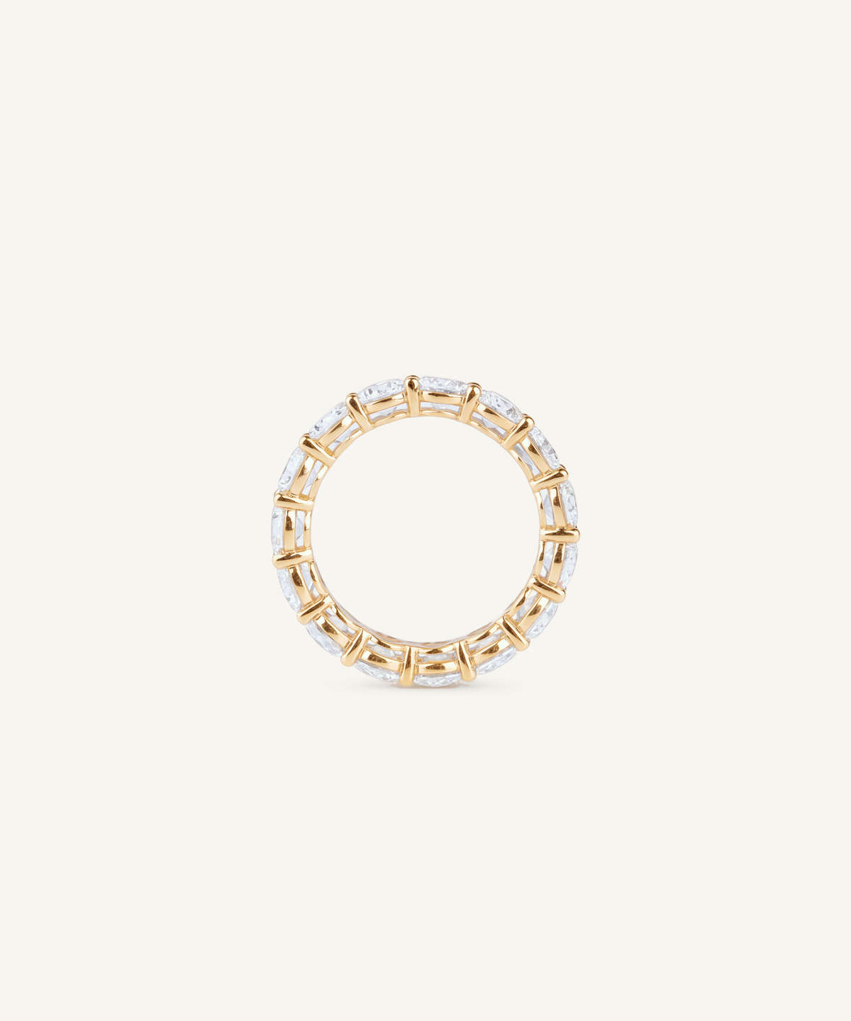 Yellow Gold | Lab Grown Diamond Eternity Band, 4.25mm, profile