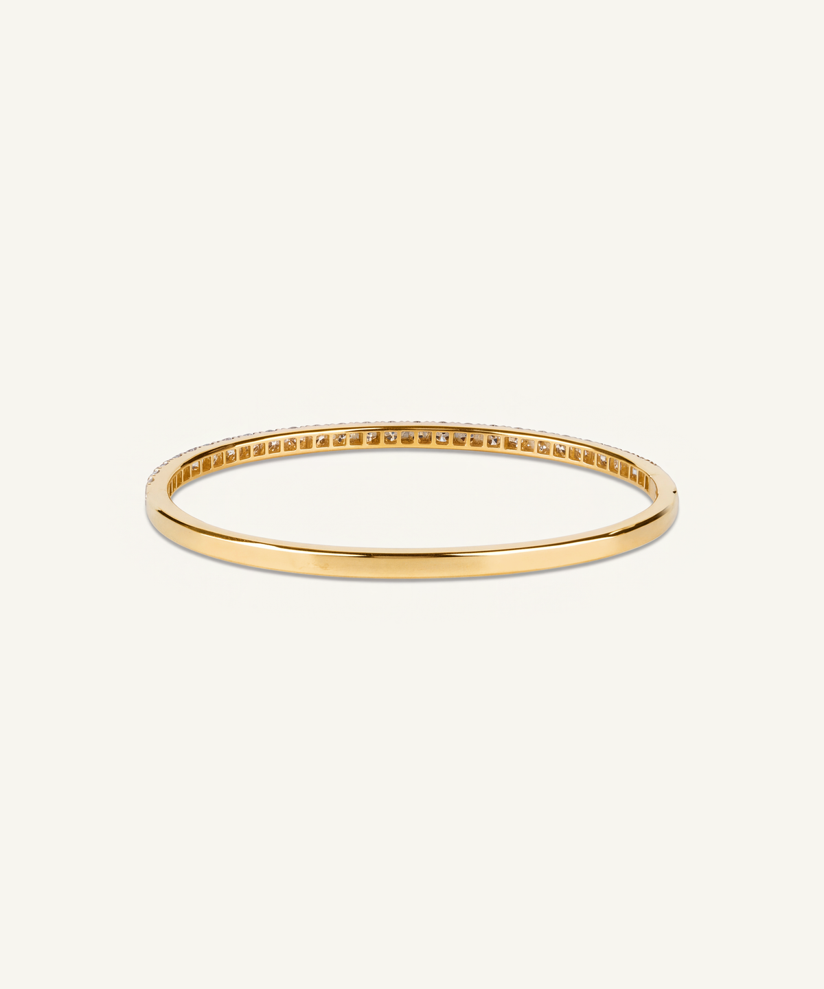 Yellow Gold | Lab Grown Diamond Half Tennis Bangle, detail 3