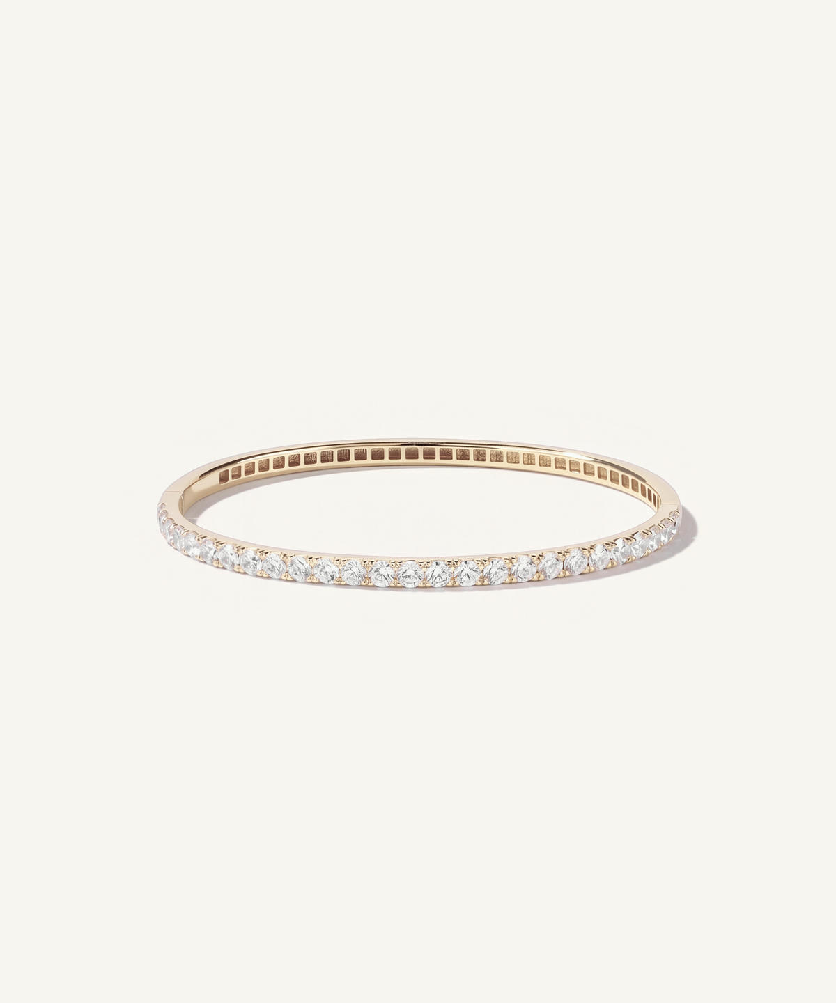 Champagne Gold | Lab Grown Diamond Half Tennis Bangle
