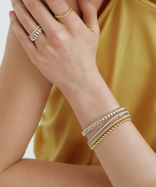 White Gold | Lab Grown Diamond Tennis Bracelet, 2mm, worn 2