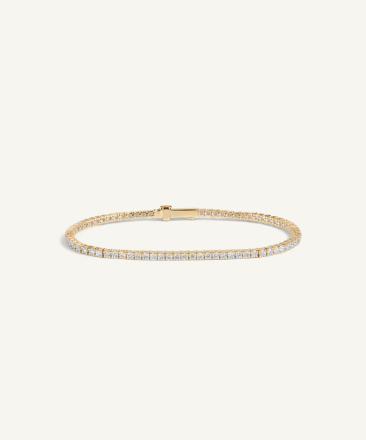 Yellow Gold | Lab Grown Diamond Tennis Bracelet, 2mm