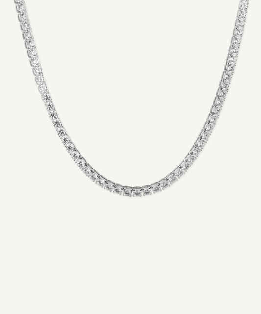 White Gold | Lab Grown Diamond Tennis Necklace, 3mm