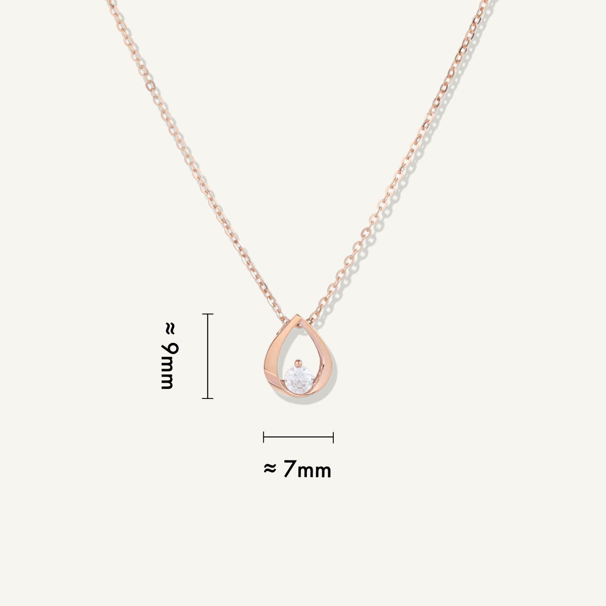 Flat Band Drop Necklace