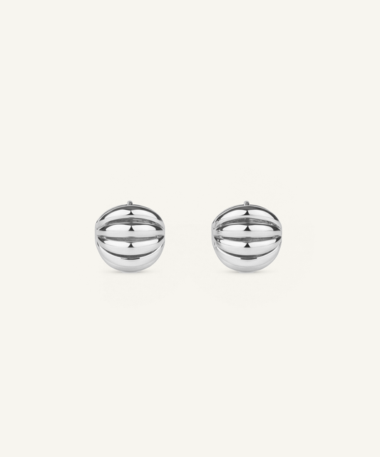 White Gold | Madeleine Hoop Earrings