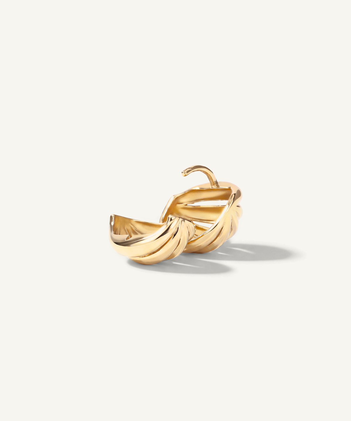 Yellow Gold | Madeleine Hoop Earrings, open
