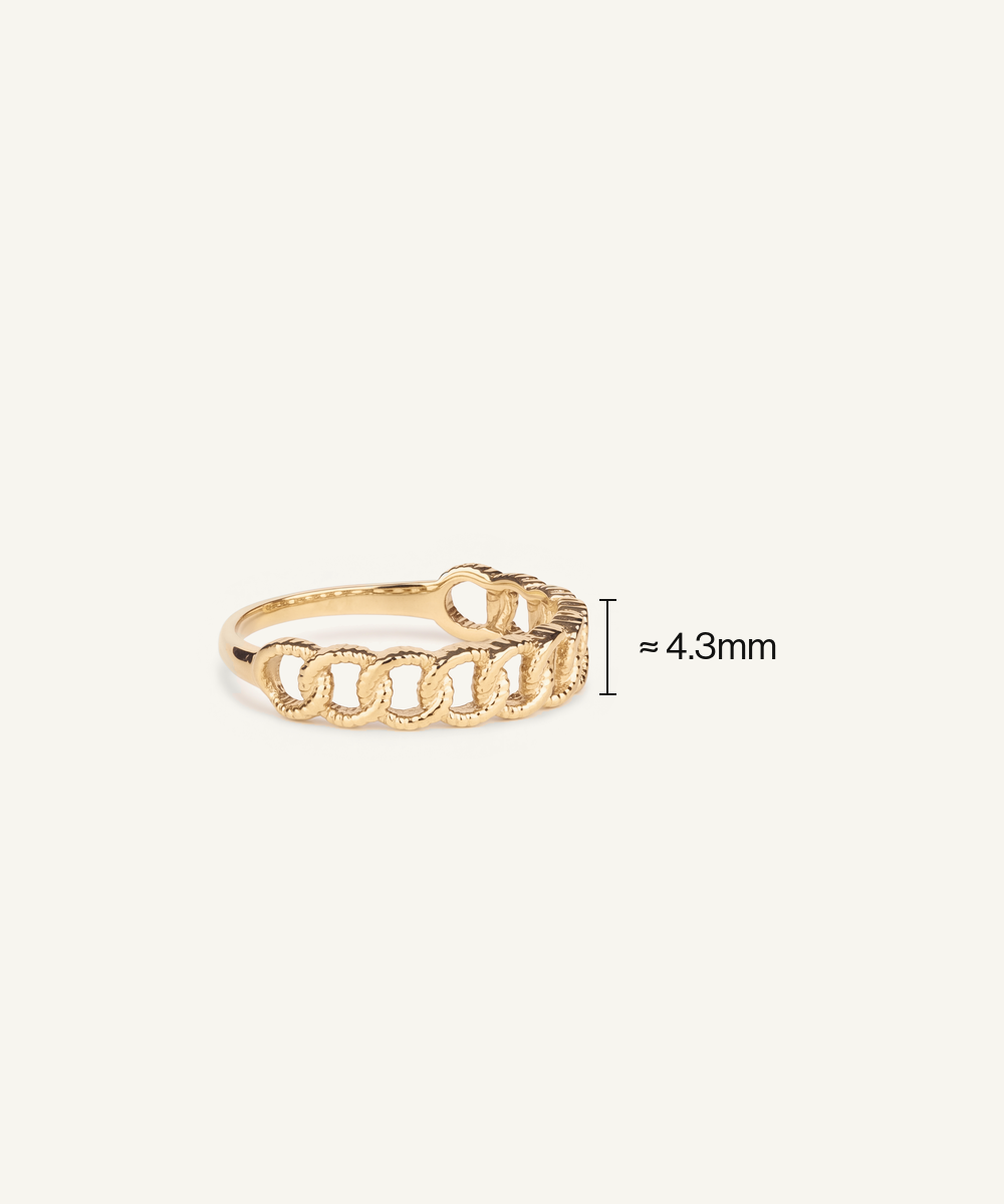 Milgrain Chain Link Band Ring