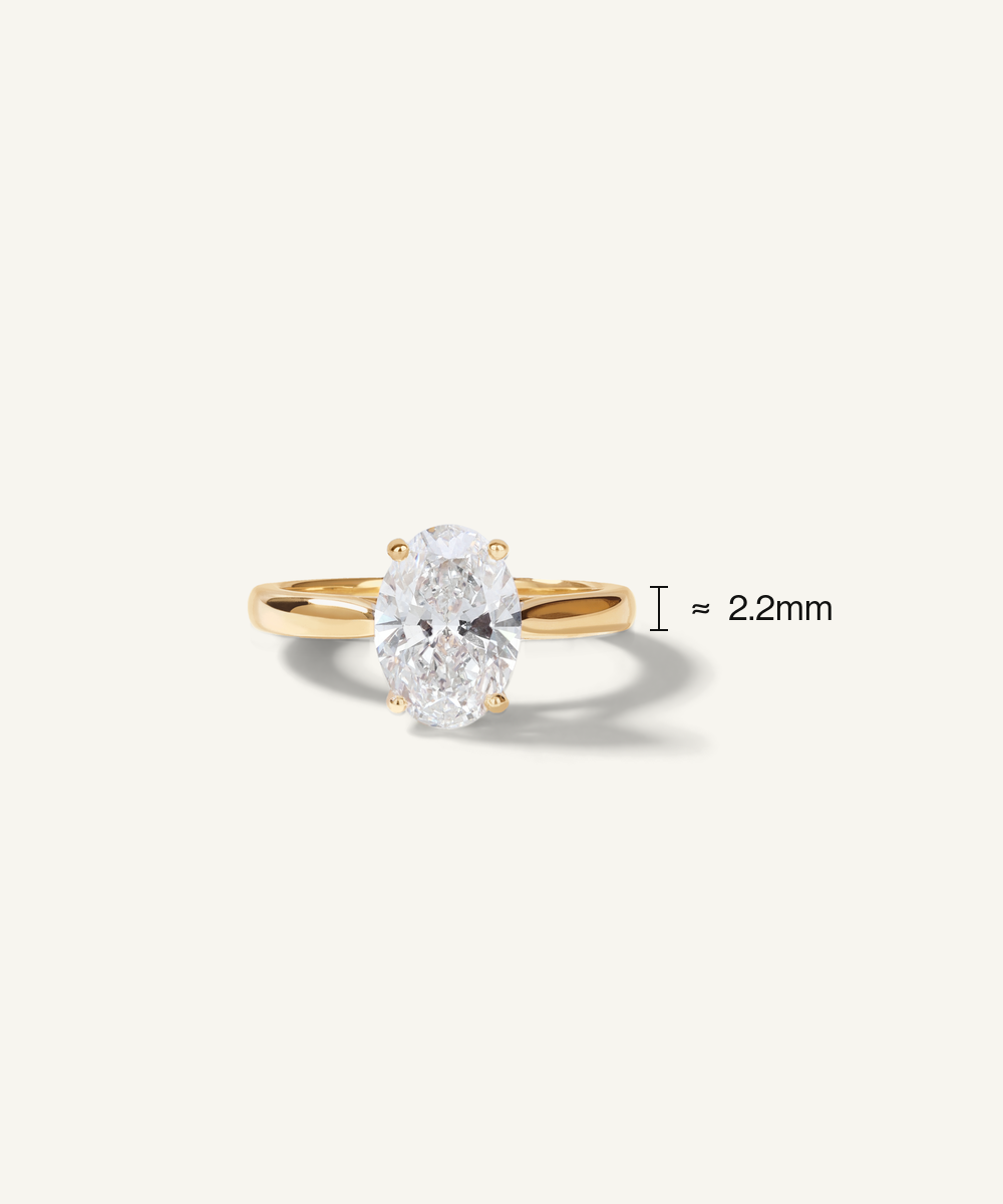 Oval Cut Lab Grown Diamond Engagement Ring
