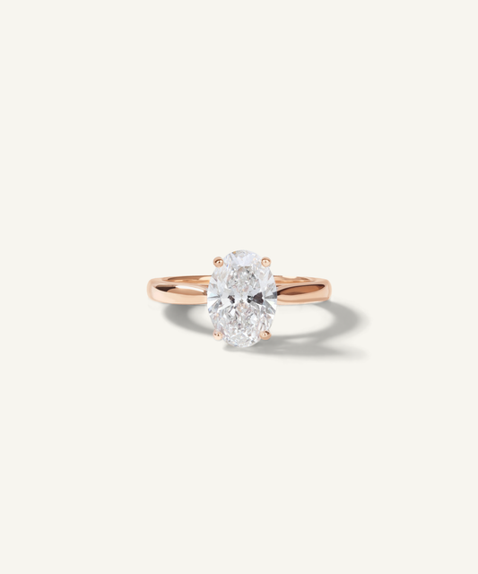 Rose Gold | Oval Cut Lab Grown Diamond Engagement Ring