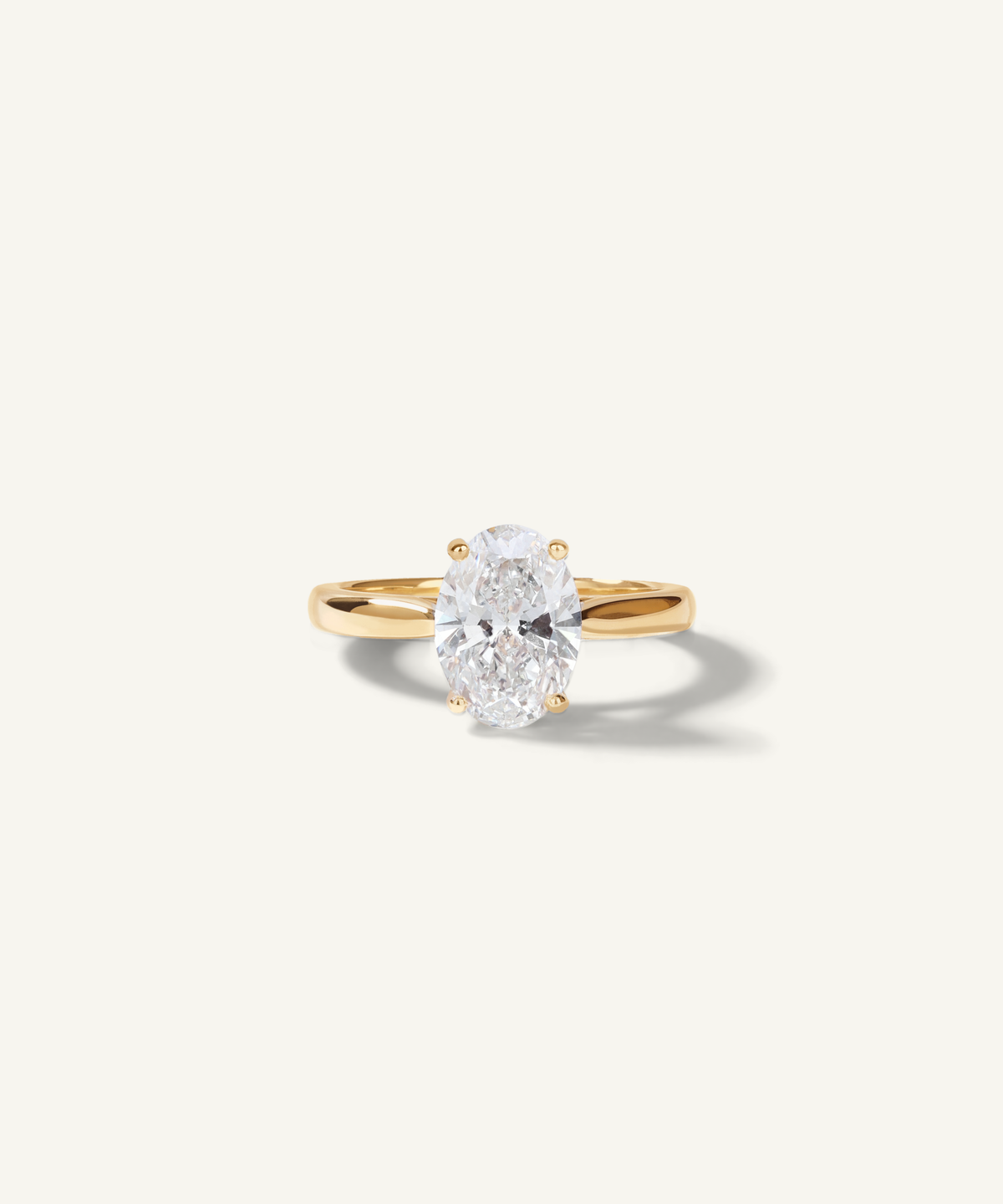 Yellow Gold | Oval Cut Lab Grown Diamond Engagement Ring