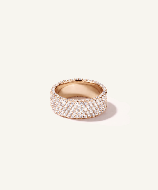 Pavé Lab Grown Diamond Ring, 5 Row