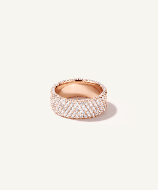 Pavé Lab Grown Diamond Ring, 5 Row