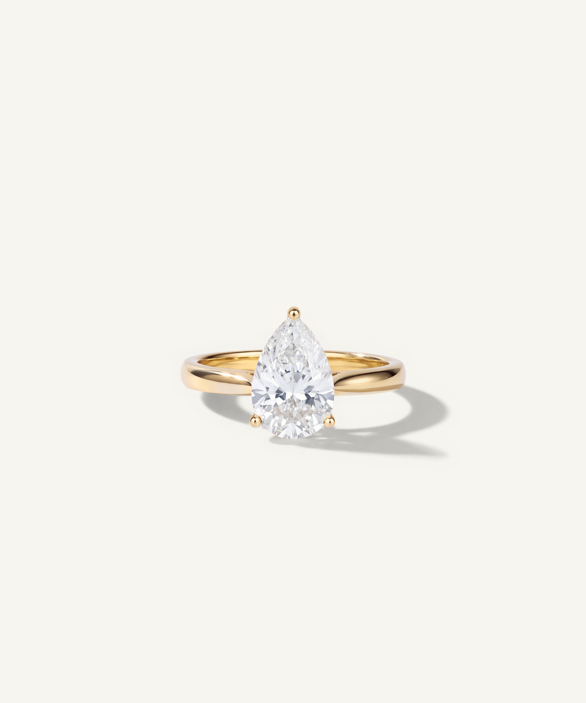 Yellow Gold | Pear Cut Lab Grown Diamond Engagement Ring
