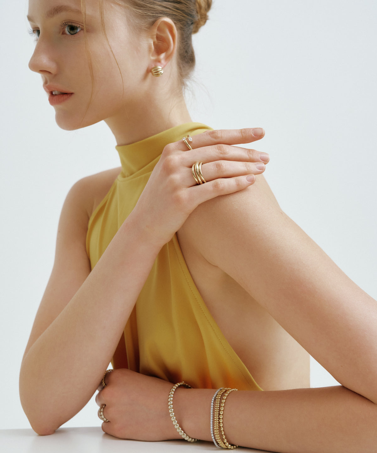 Yellow Gold | Pear & Oval Cut Toi et Moi Bypass Ring, worn 3