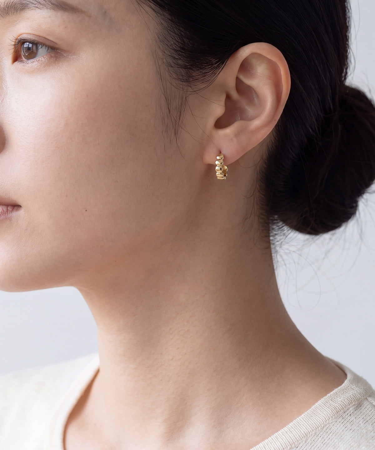 Pebble Hoop Earrings