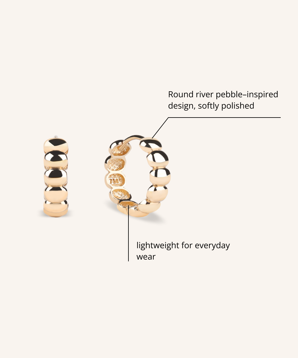 Pebble Hoop Earrings