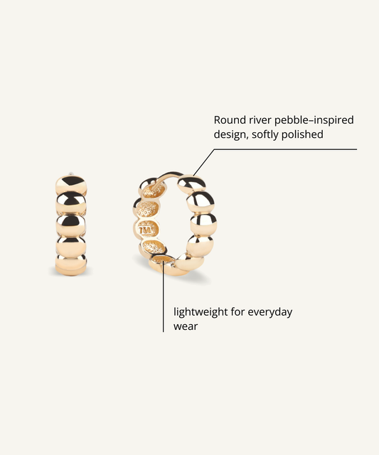 Pebble Hoop Earrings