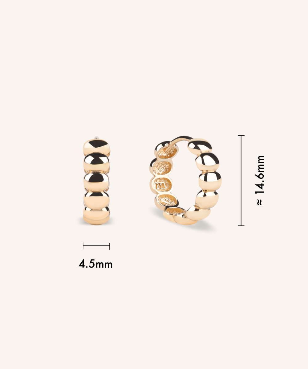 Pebble Hoop Earrings