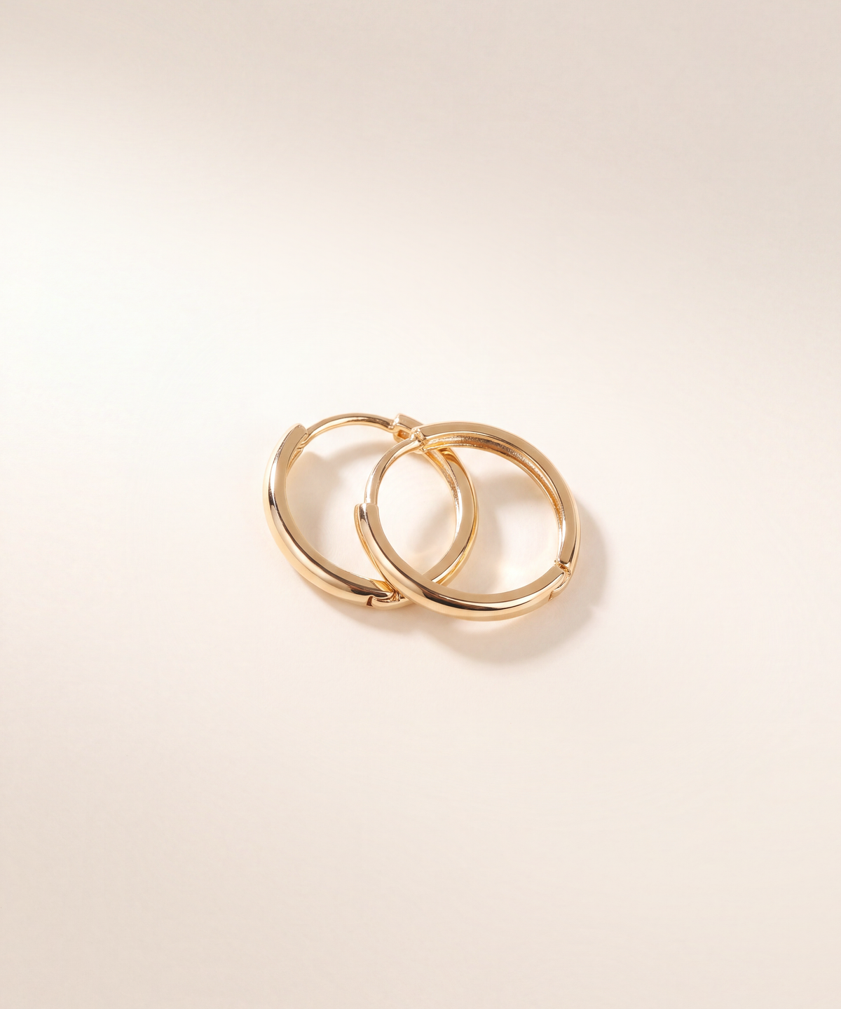 Yellow Gold | Classic Hoop Earrings, view 3