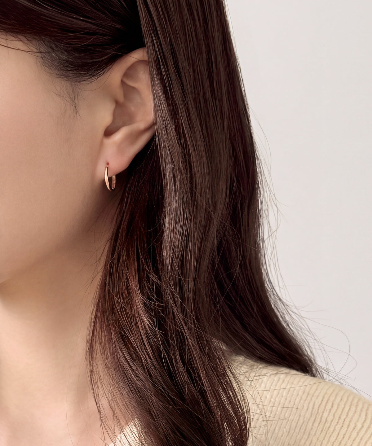 Yellow Gold | Classic Hoop Earrings, worn