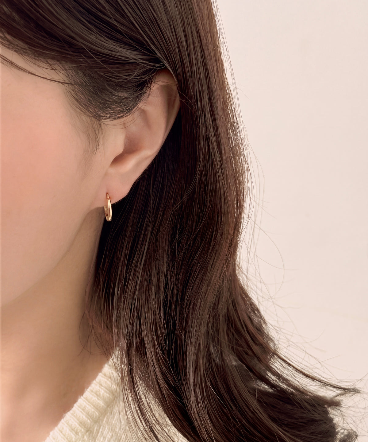 Yellow Gold | Classic Hoop Earrings, worn 4