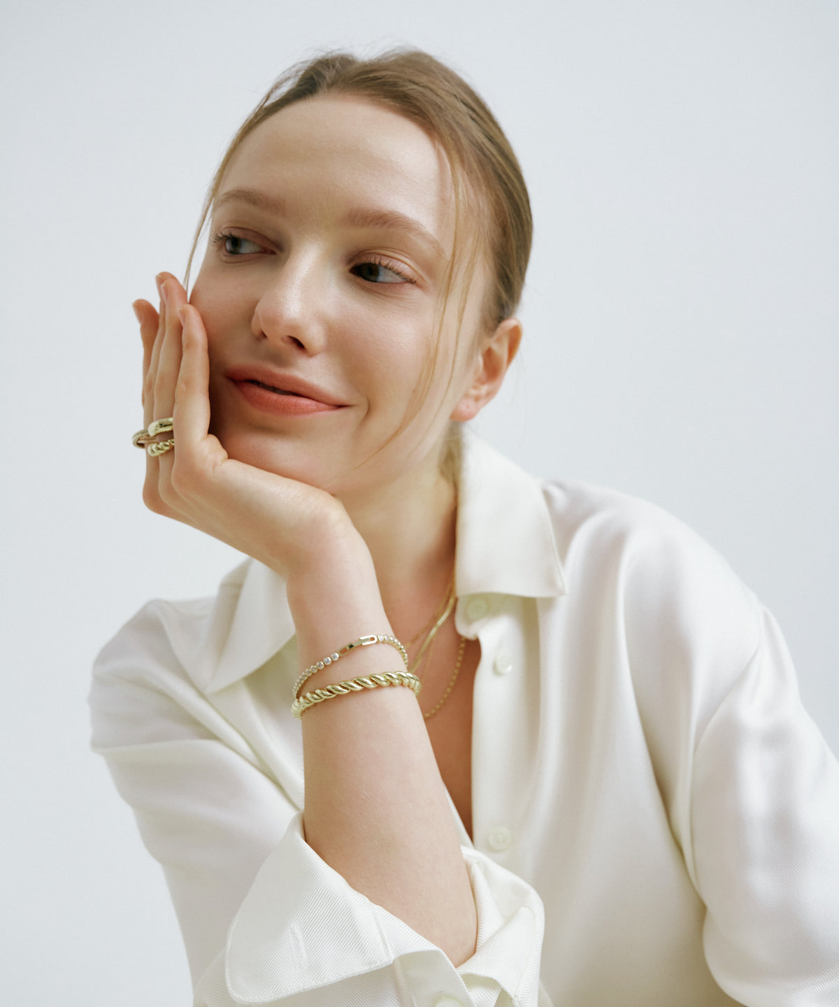 Yellow Gold | Brioche Bracelet, worn