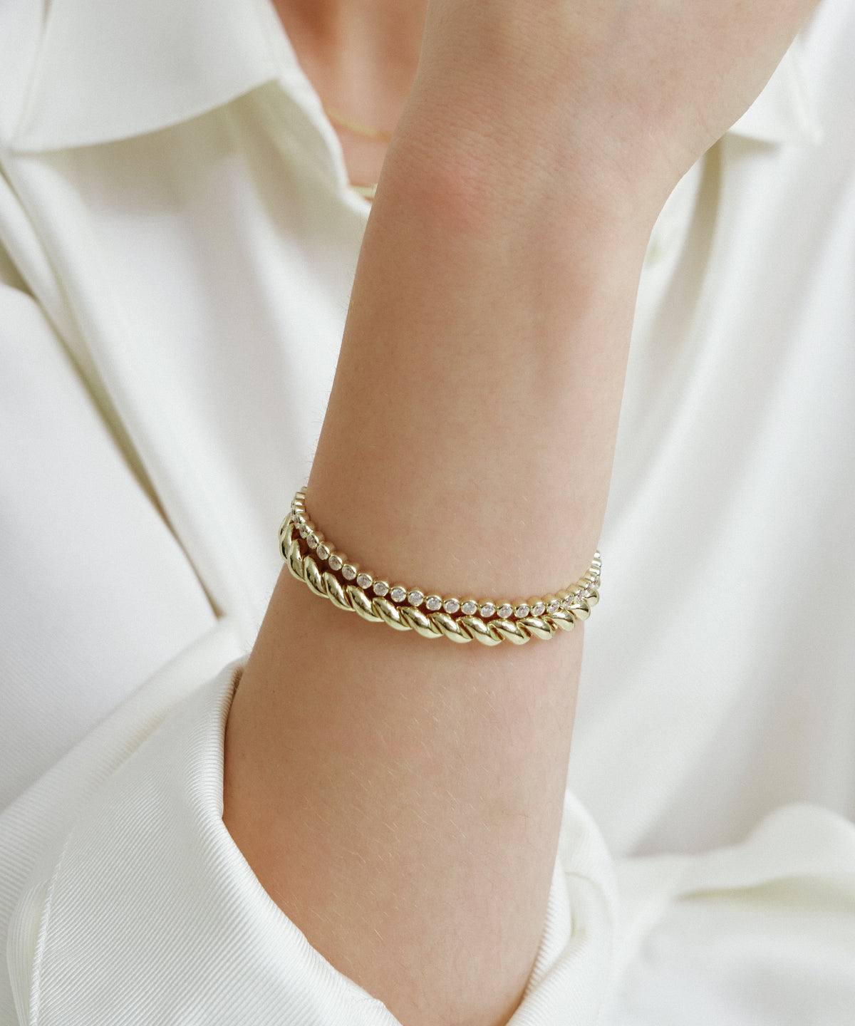 Yellow Gold | Brioche Bracelet, worn 2