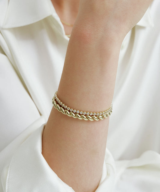 Yellow Gold | Brioche Bracelet, worn 2