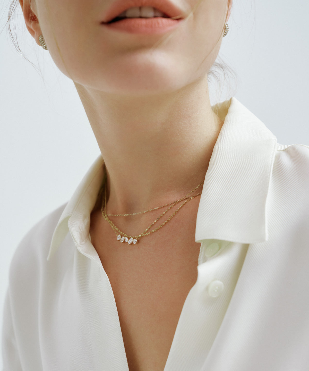 Yellow Gold | Tangent Ensemble Necklace, No. 1, worn 4