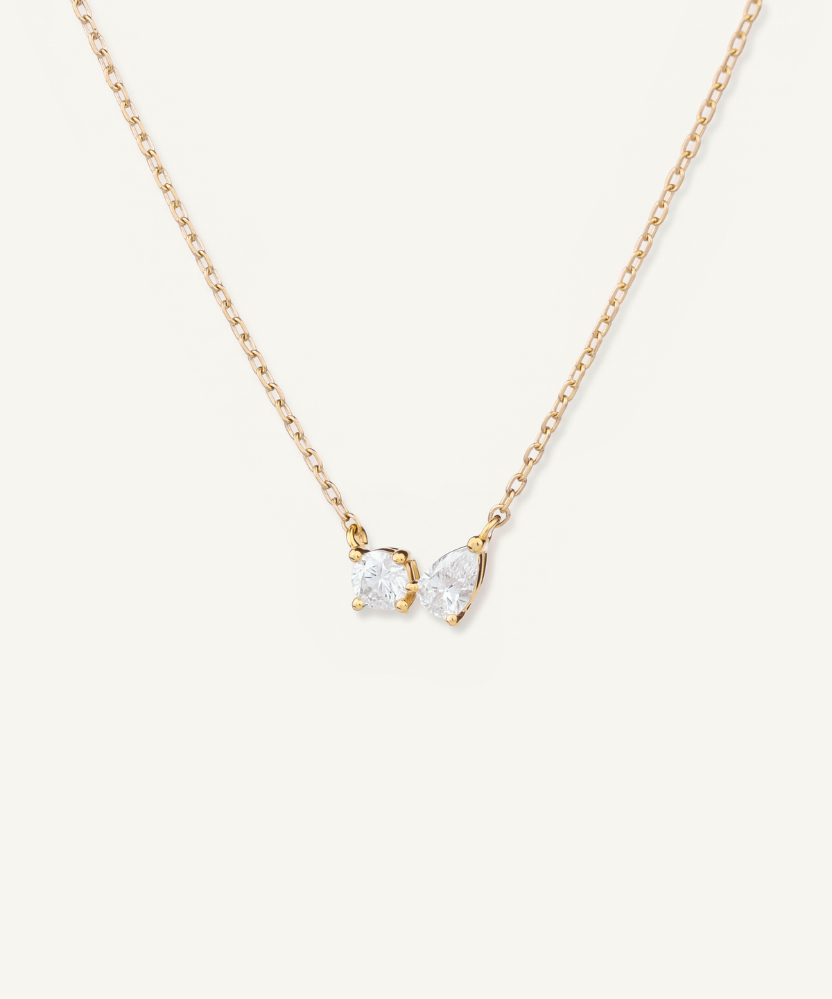 Yellow Gold | Tangent Necklace, angled