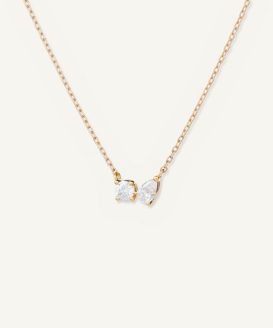 Yellow Gold | Tangent Necklace, angled