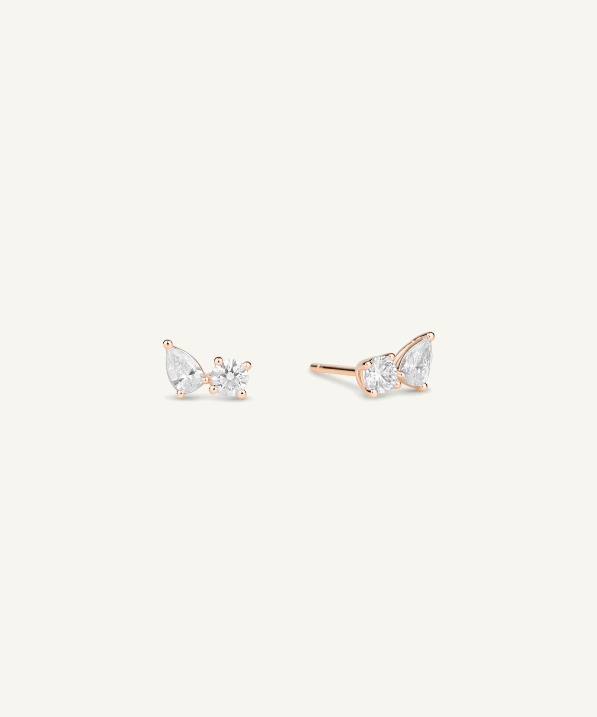 Rose Gold | Tangent Stud Earrings, thumbnail