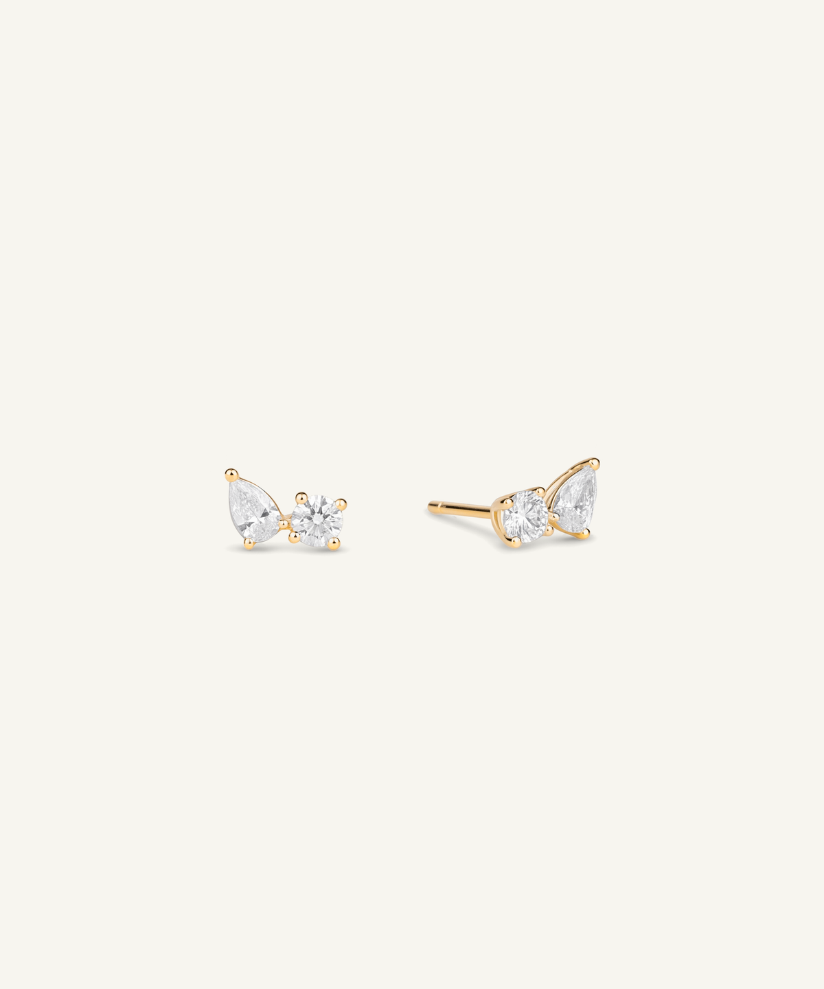 Yellow Gold | Tangent Stud Earrings, thumbnail