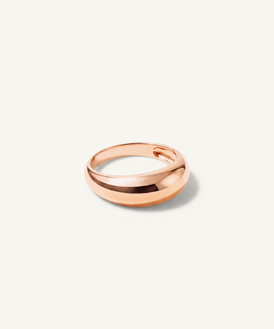Rose Gold | Tapered Dome Ring