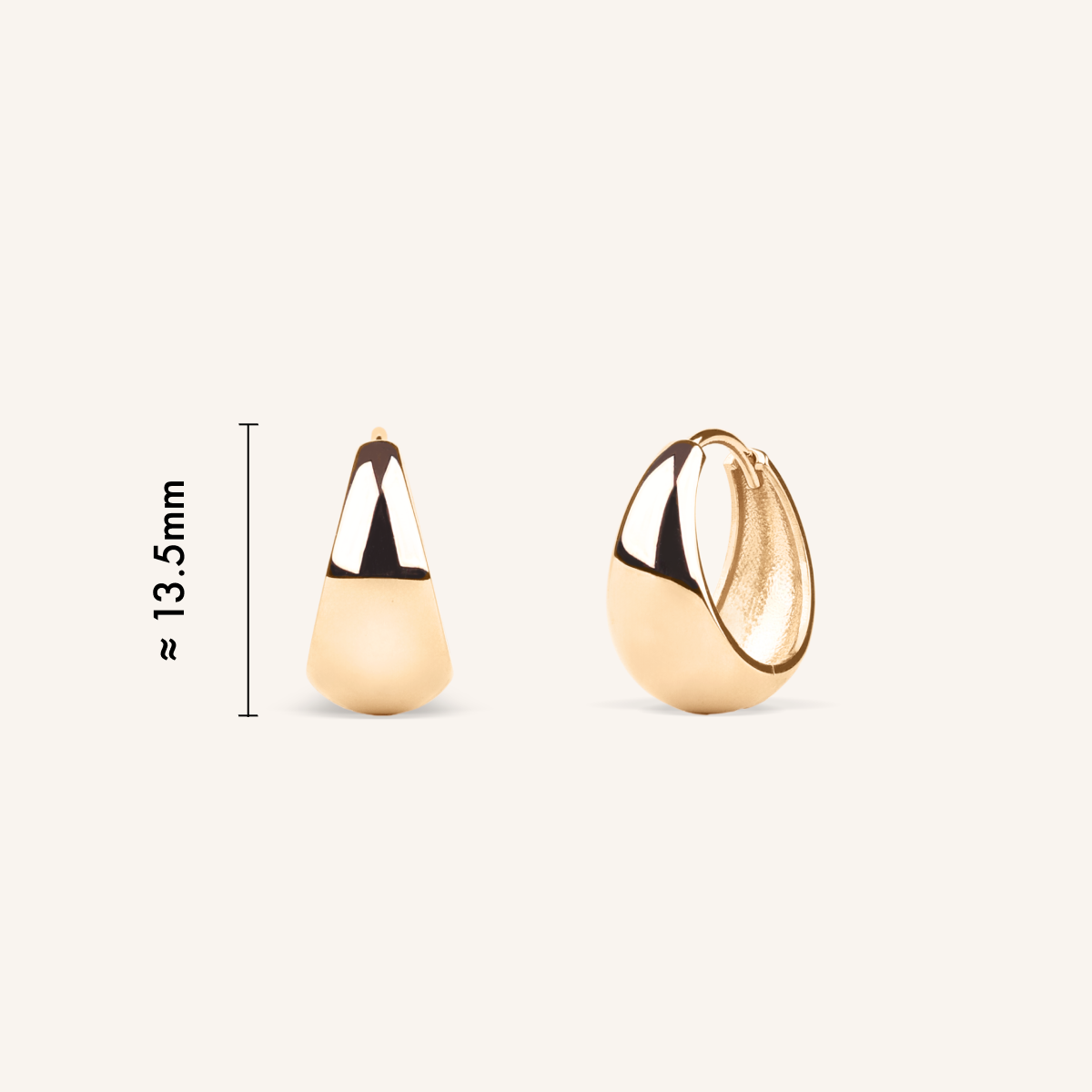 Tapered Hoop Earrings