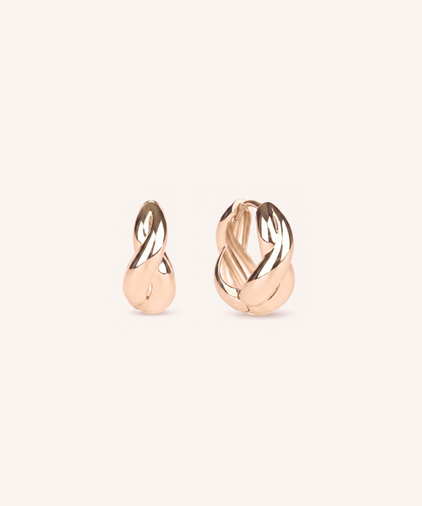 Twist Donut Hoop Earrings