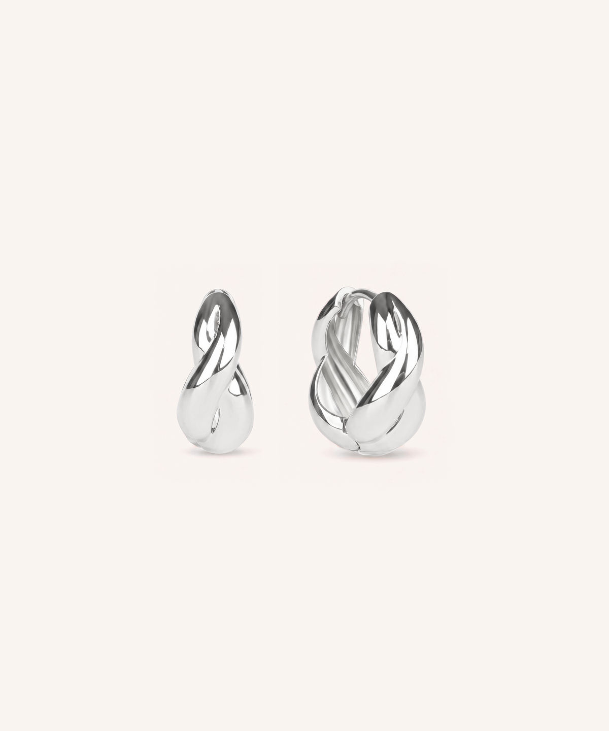 Twist Donut Hoop Earrings