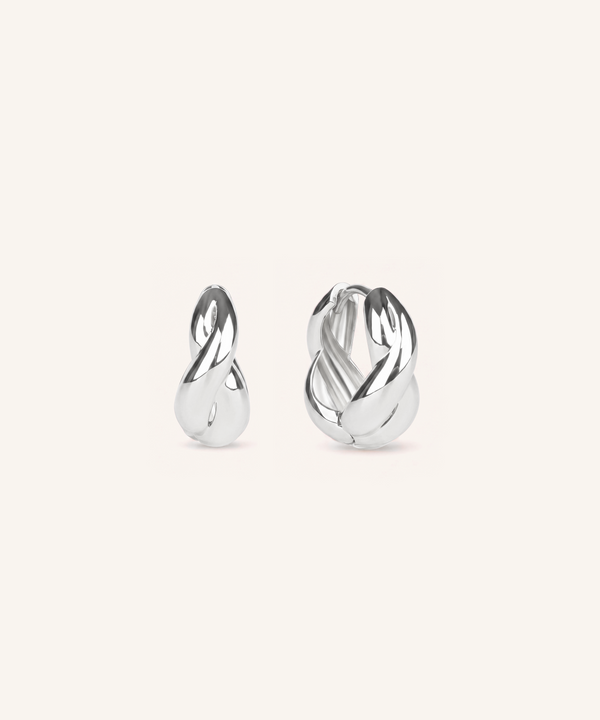Twist Donut Hoop Earrings