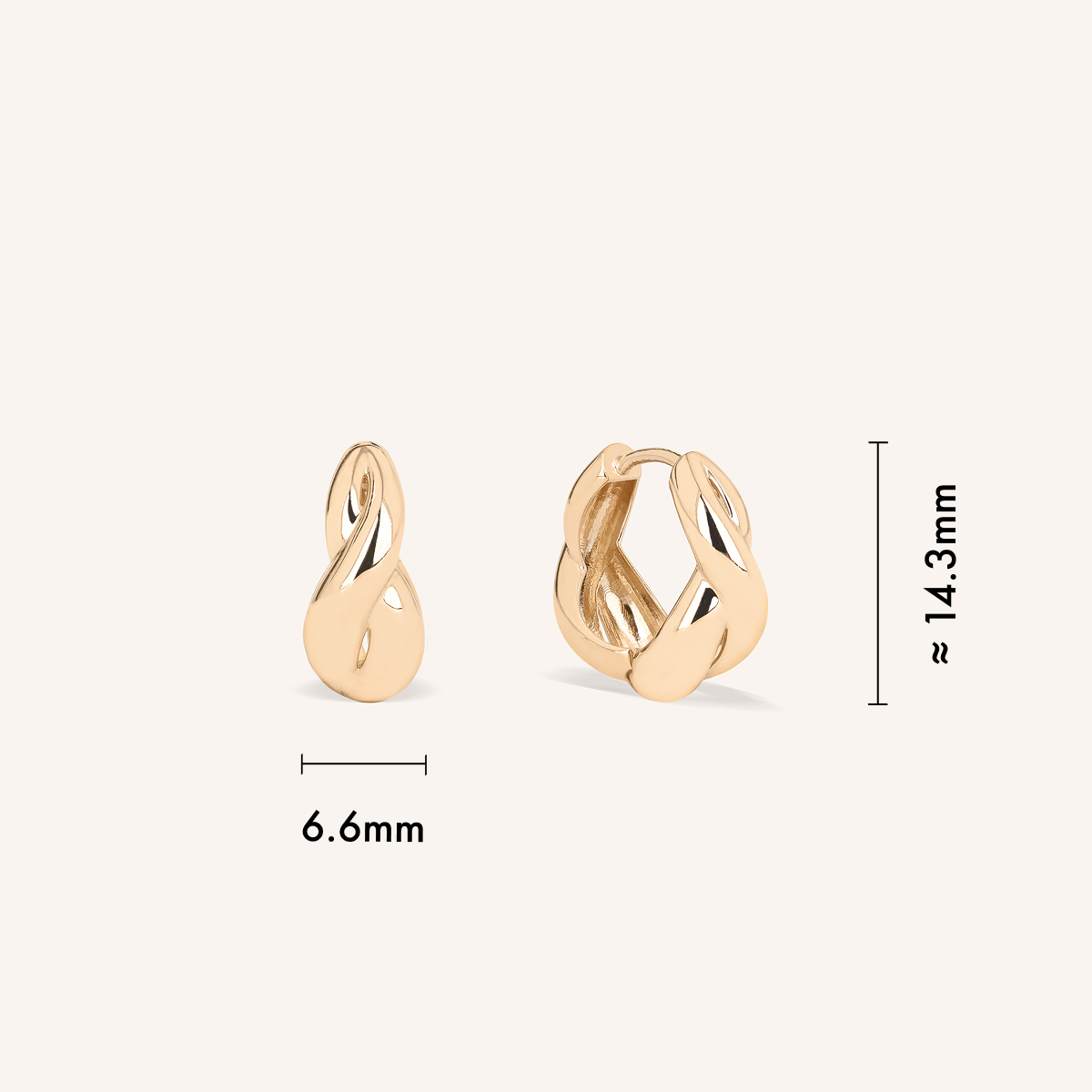 Twist Donut Hoop Earrings