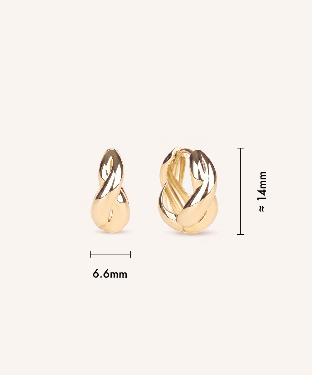 Twist Donut Hoop Earrings