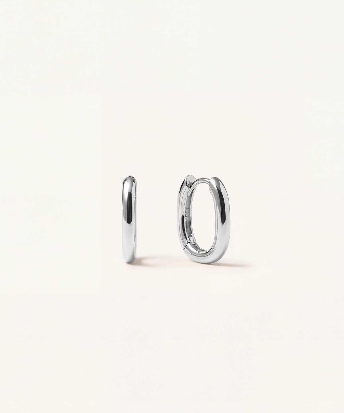 White Gold | U Hoop Earrings