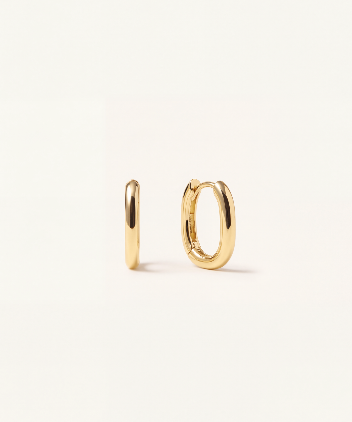 Yellow Gold | U Hoop Earrings